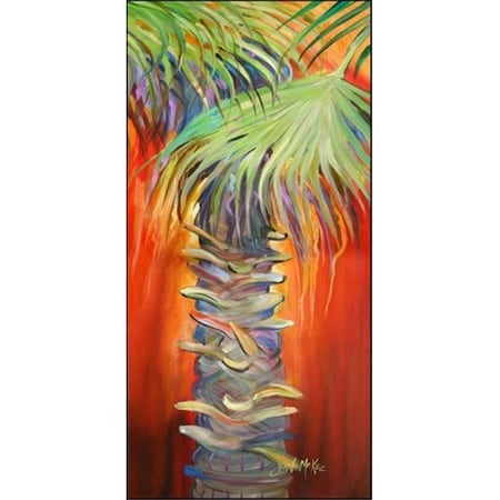 Carolines Treasures Carolines Treasures JMK1339VRM5828 Red Palm Tree Indoor & Outdoor Runner Mat; 58 x 28 in. JMK1339VRM5828